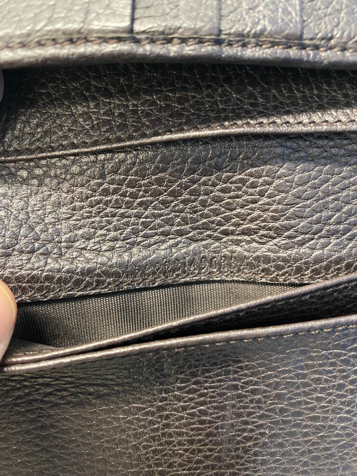 Gucci Brown GG Canvas Long Wallet (1787)