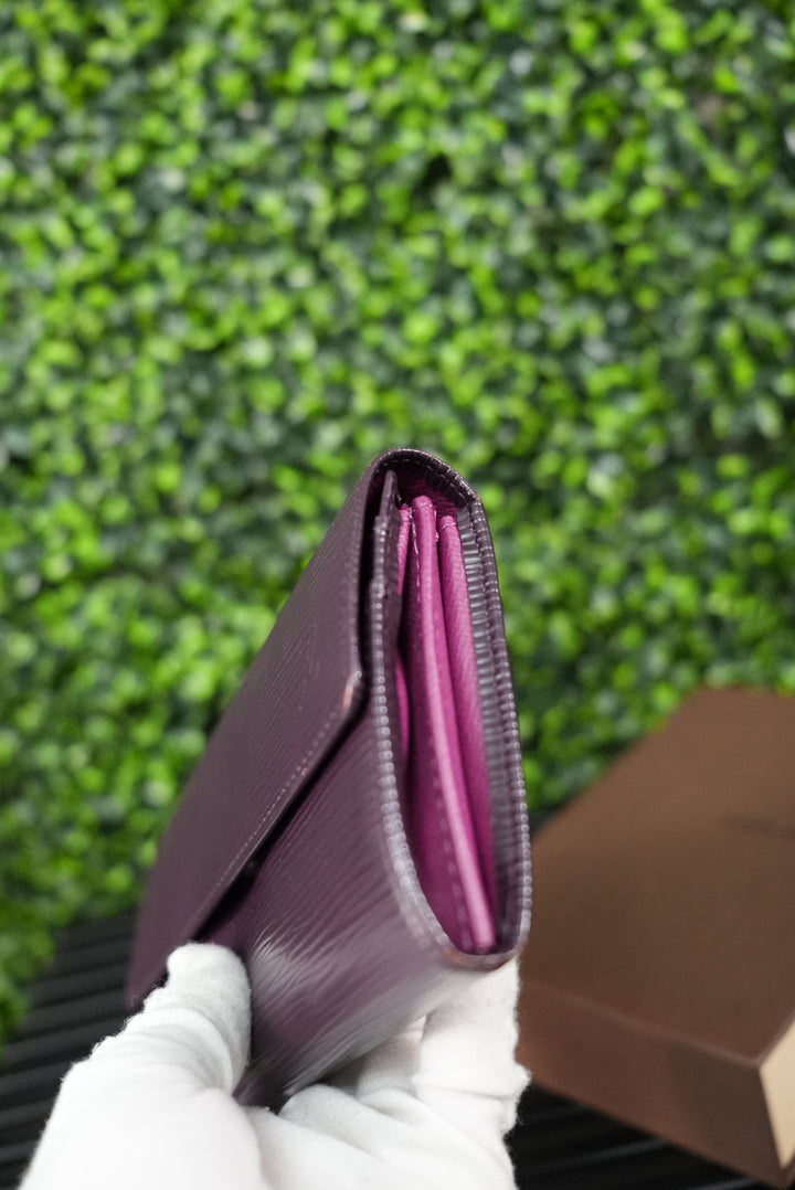 Louis Vuitton Purple Epi Long Wallet