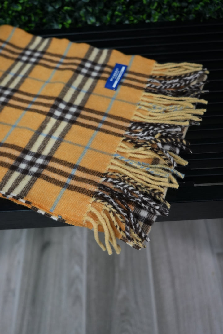 Burberry Blue Label Yellow Check Scarf (595)