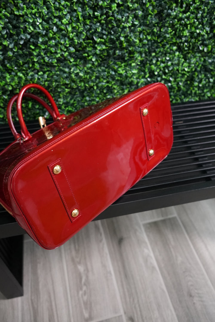 Louis Vuitton Red Vernis Alma GM