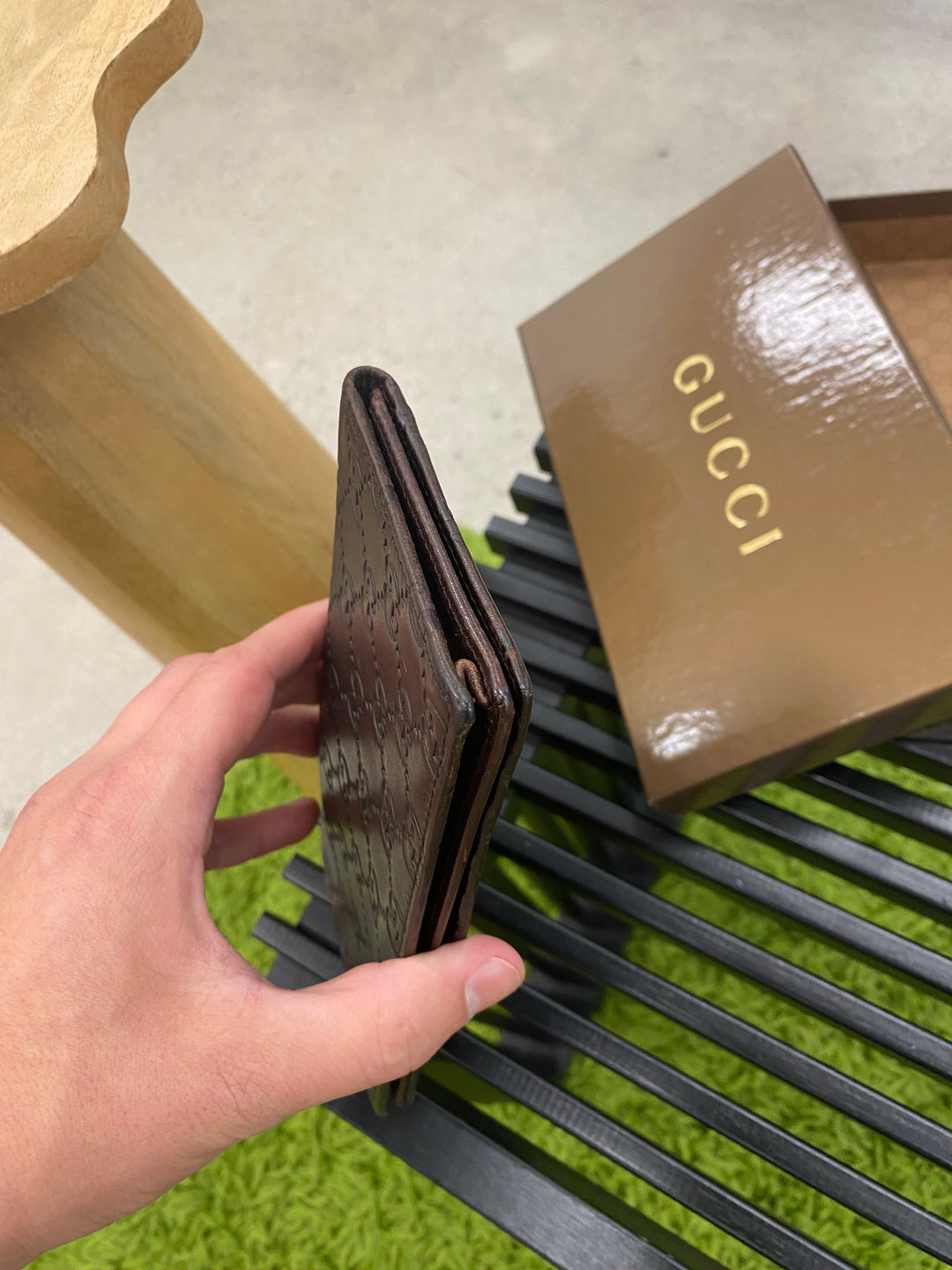 Gucci Brown Guccissima Long Flap Wallet (9869)