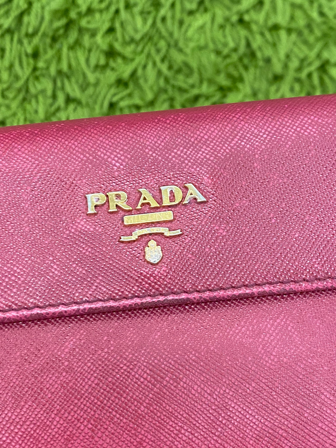 Prada Red Saffiano Long Wallet (8790)