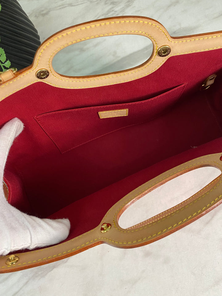 Louis Vuitton Red Vernis Roxbury Drive 2 Way Bag (0702)
