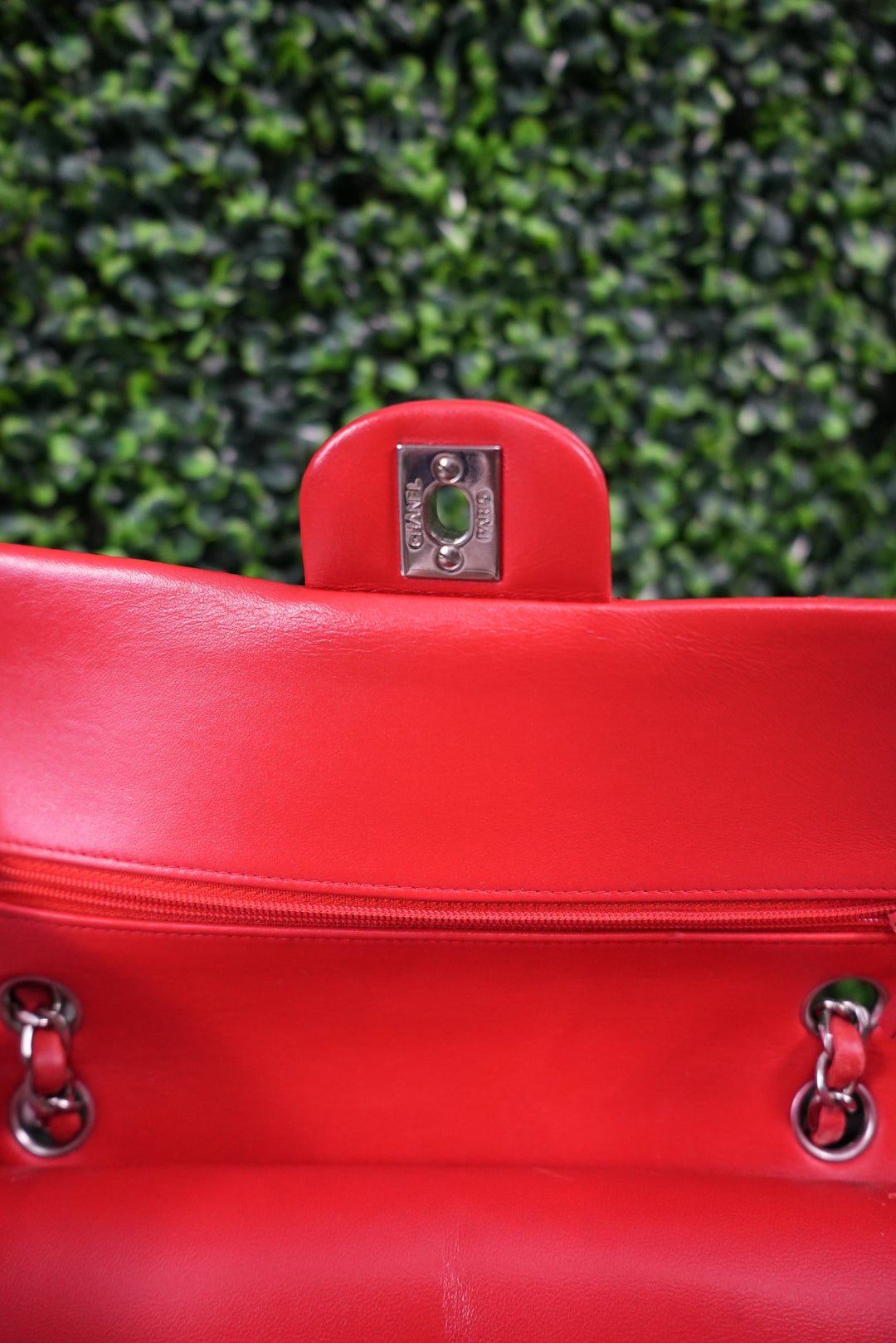 Chanel Matelasse Double Flap Red