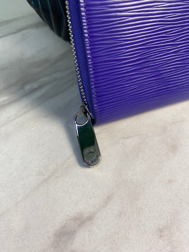 Louis Vuitton Purple Epi Zippy Wallet (0910)