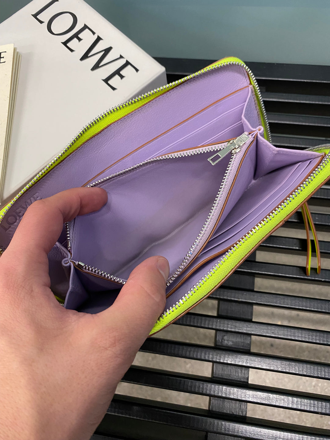 Loewe Tri Colored Puzzle Zippy Wallet (8350)