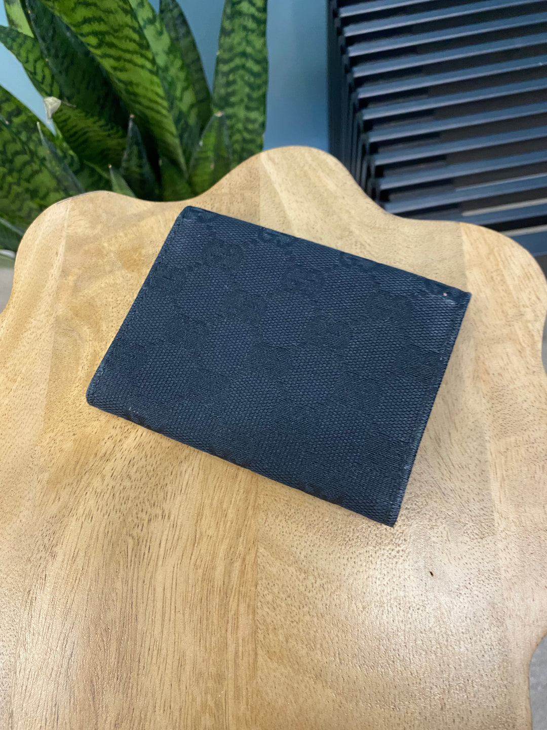 Gucci Black GG Canvas Card Case (8348)