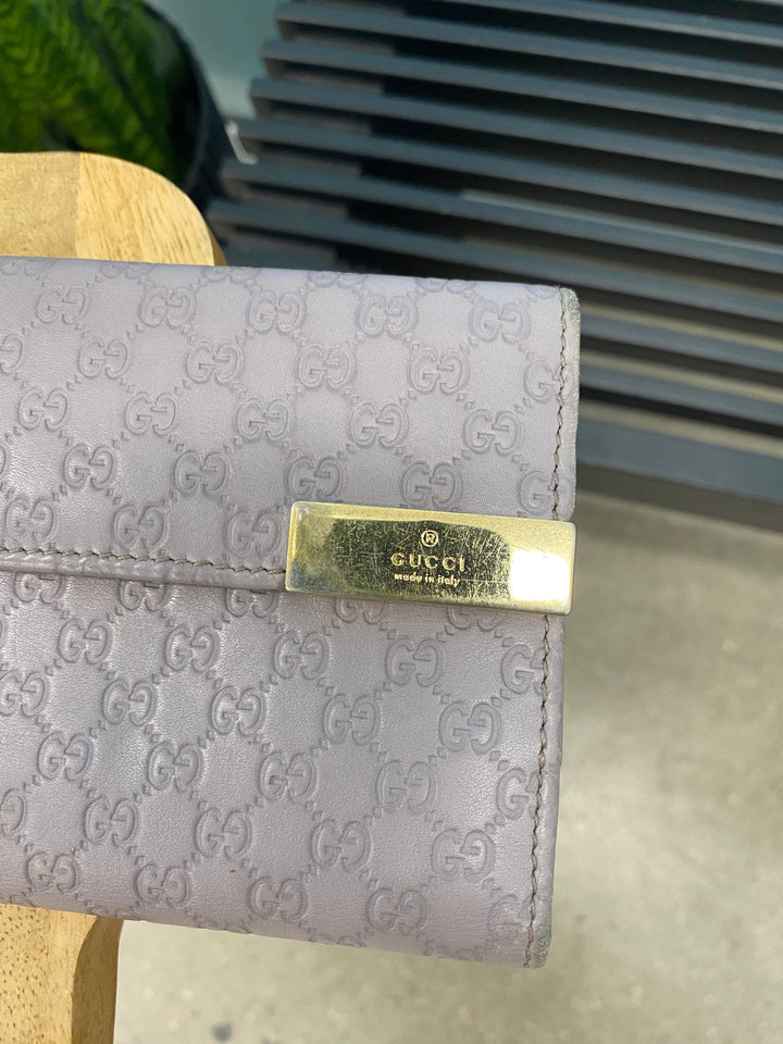Gucci Grey Guccissima Long Wallet (5933)