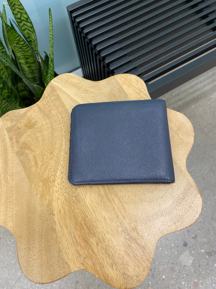 Prada Navy Saffiano Billfold Wallet (2963)