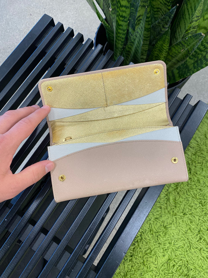 Prada Beige Saffiano Long Wallet (4027)