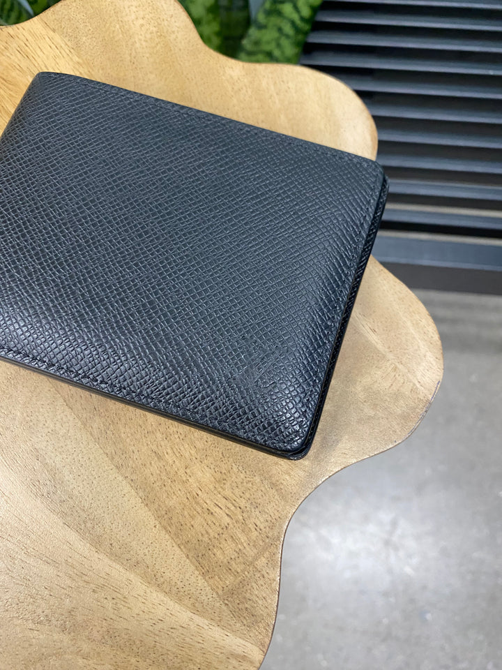 Louis Vuitton Black Taiga Leather Billfold Wallet (4118)