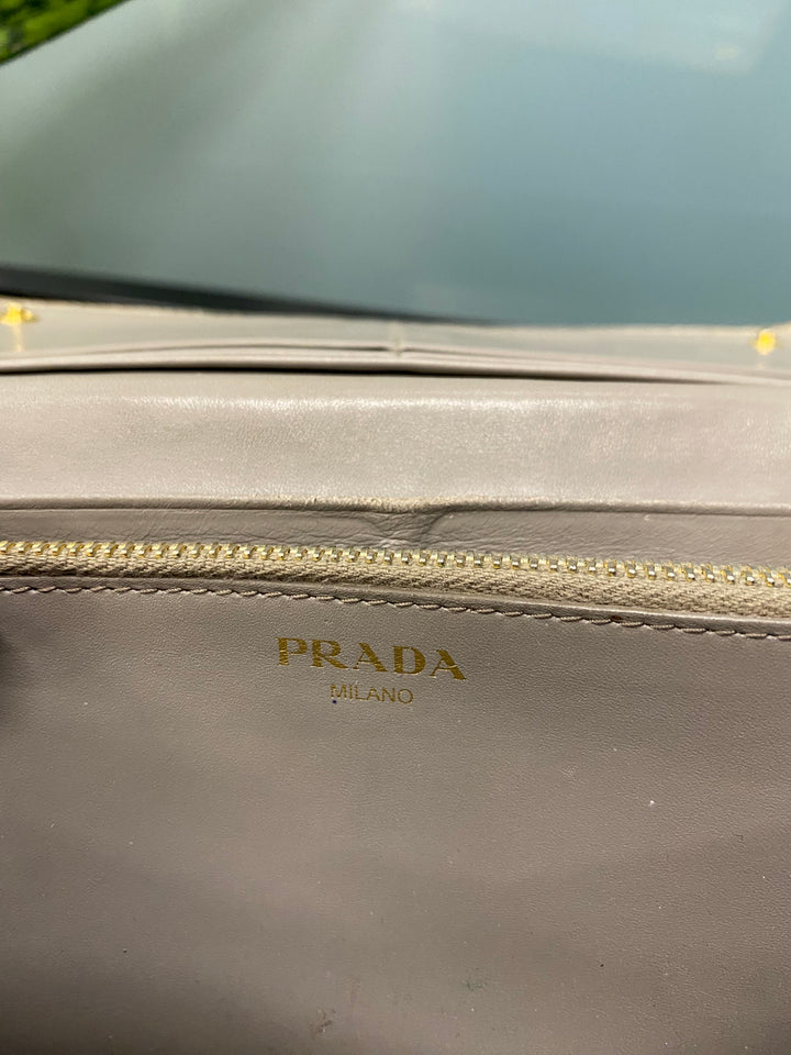 Prada Croc Embossed Long Wallet (9955)