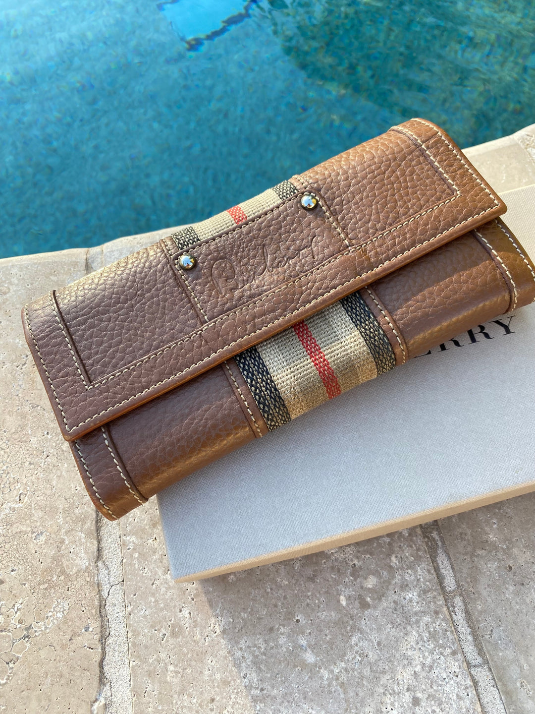 Burberry Vintage Leather Long Wallet (3325)