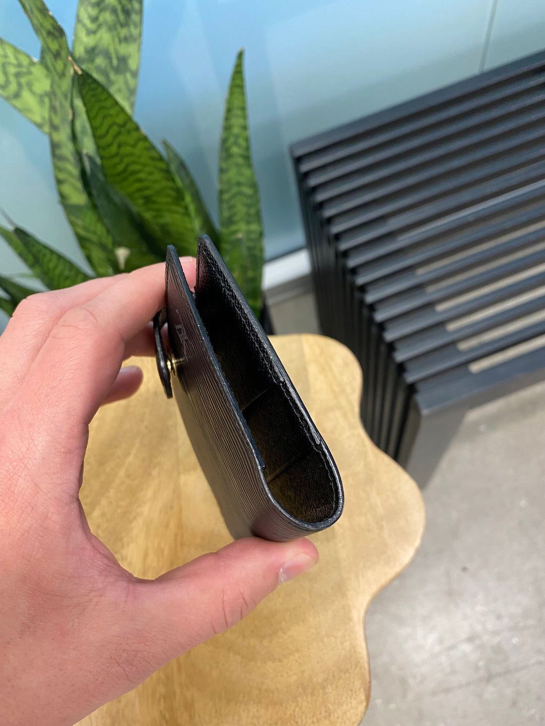 Louis Vuitton Black Epi Mini Agenda/Card Case (4576)