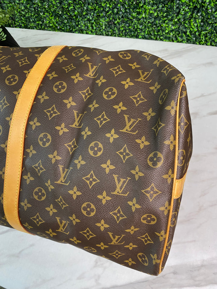 Louis Vuitton Monogram Keepall Bandouliere 60 (0647)