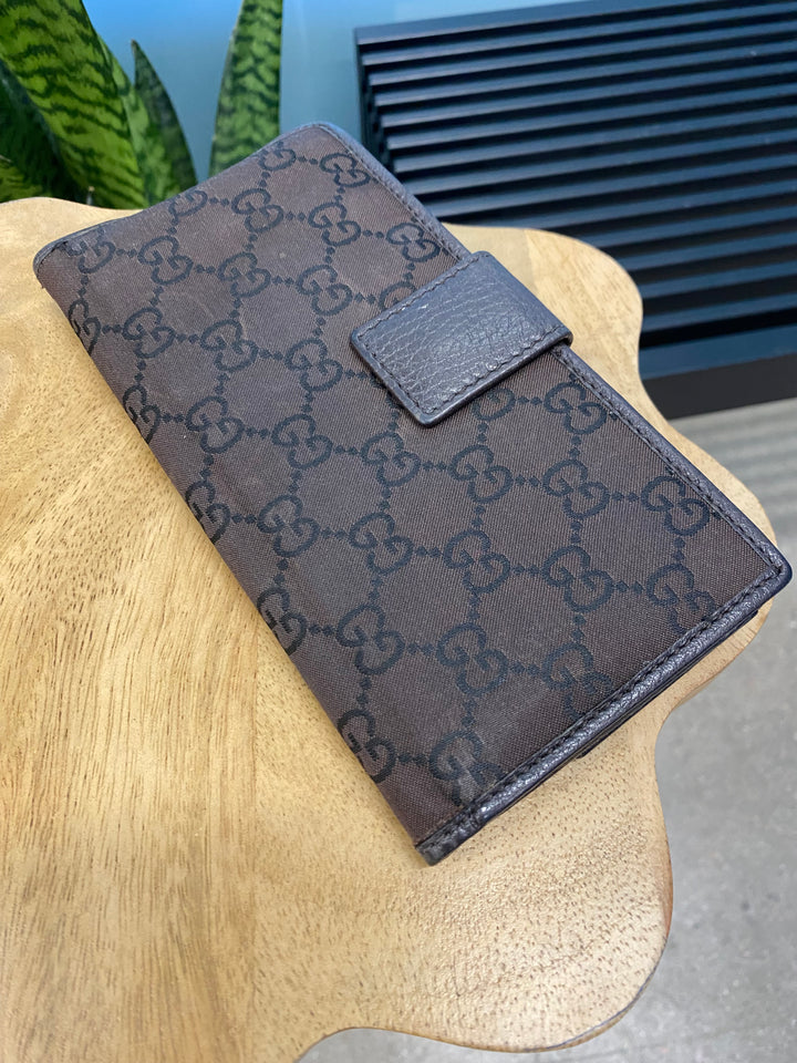 Gucci Brown GG Canvas Long Wallet (1787)