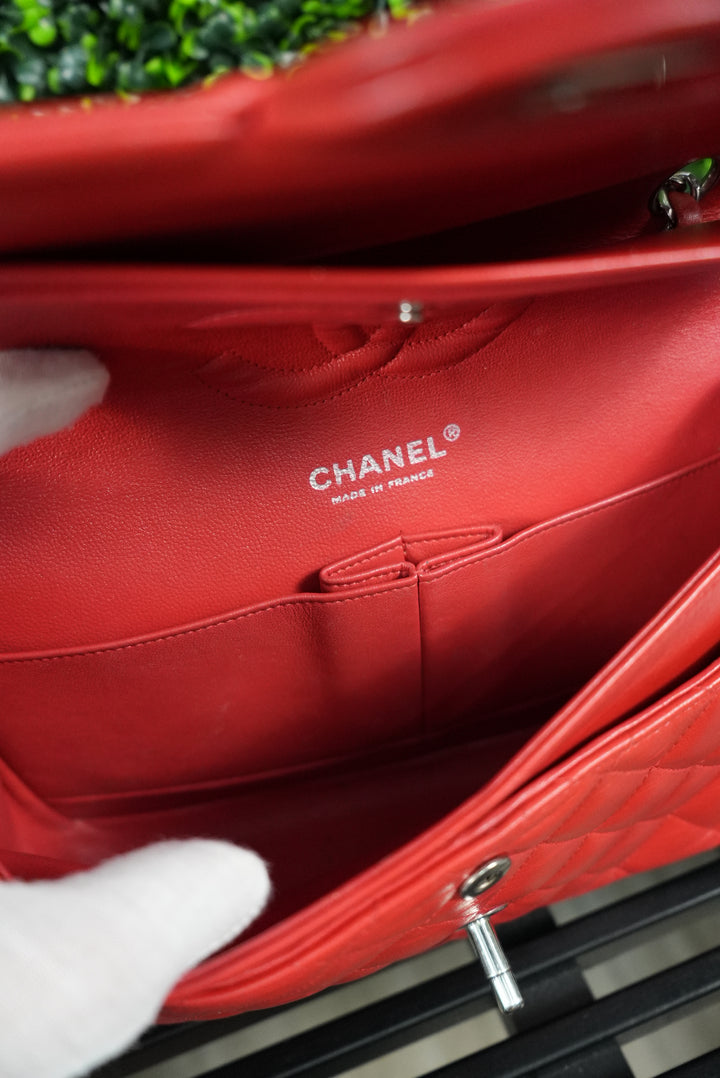 Chanel Matelasse Double Flap Red