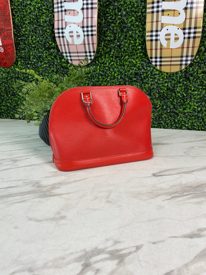 Louis Vuitton Red Epi Alma PM (7819)