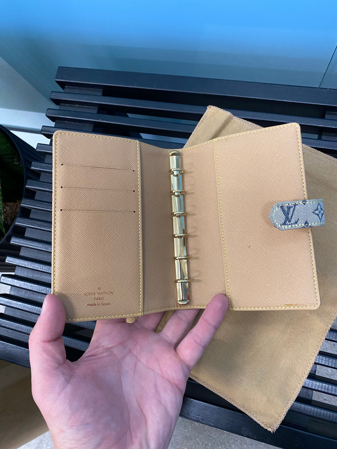 Louis Vuitton Navy Mini Lin Agenda PM (9383)