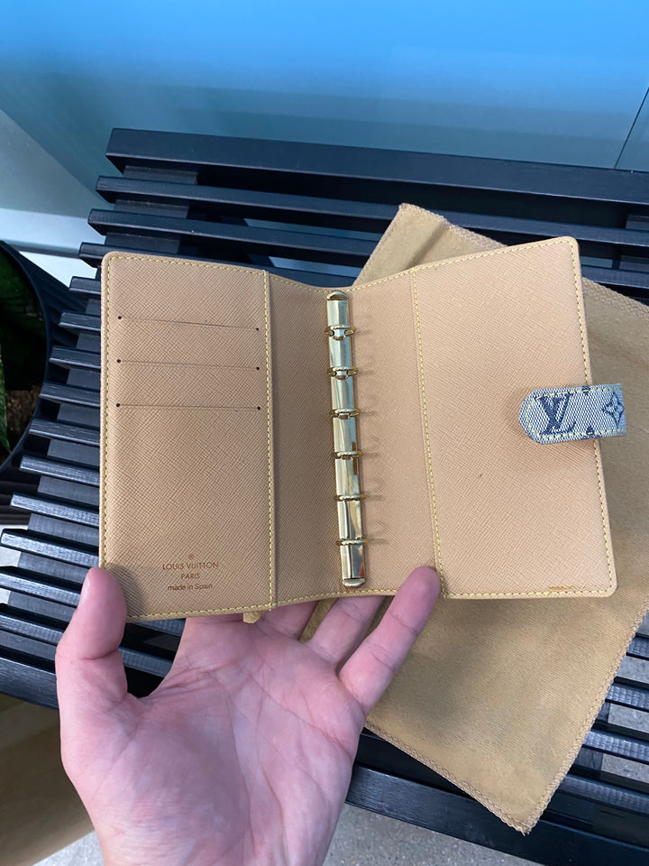 Louis Vuitton Navy Mini Lin Agenda PM (9383)
