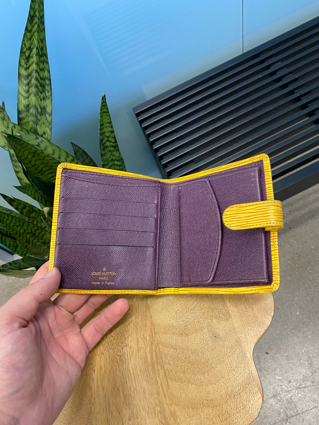 Louis Vuitton Yellow Epi Compact Wallet (6365)