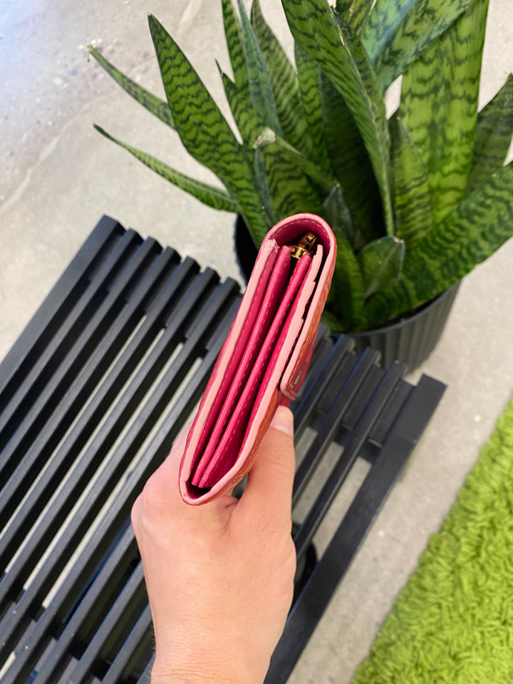 Louis Vuitton Red Vernis Sarah Long Wallet (3923)
