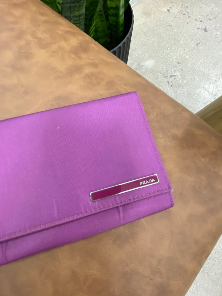 Prada Purple Nylon Long Wallet (5333)
