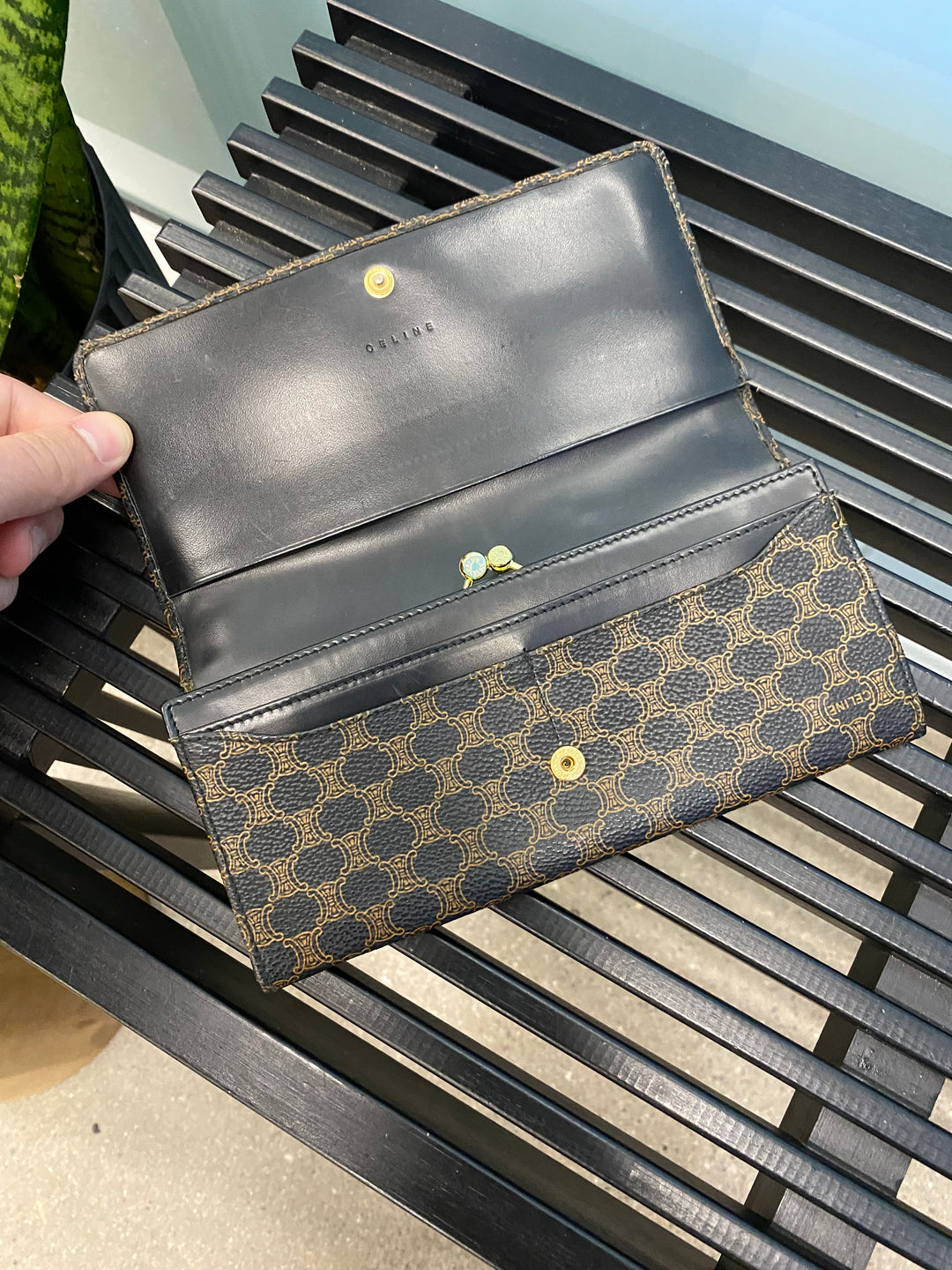 Celine Black Macadam Long Wallet (1191)