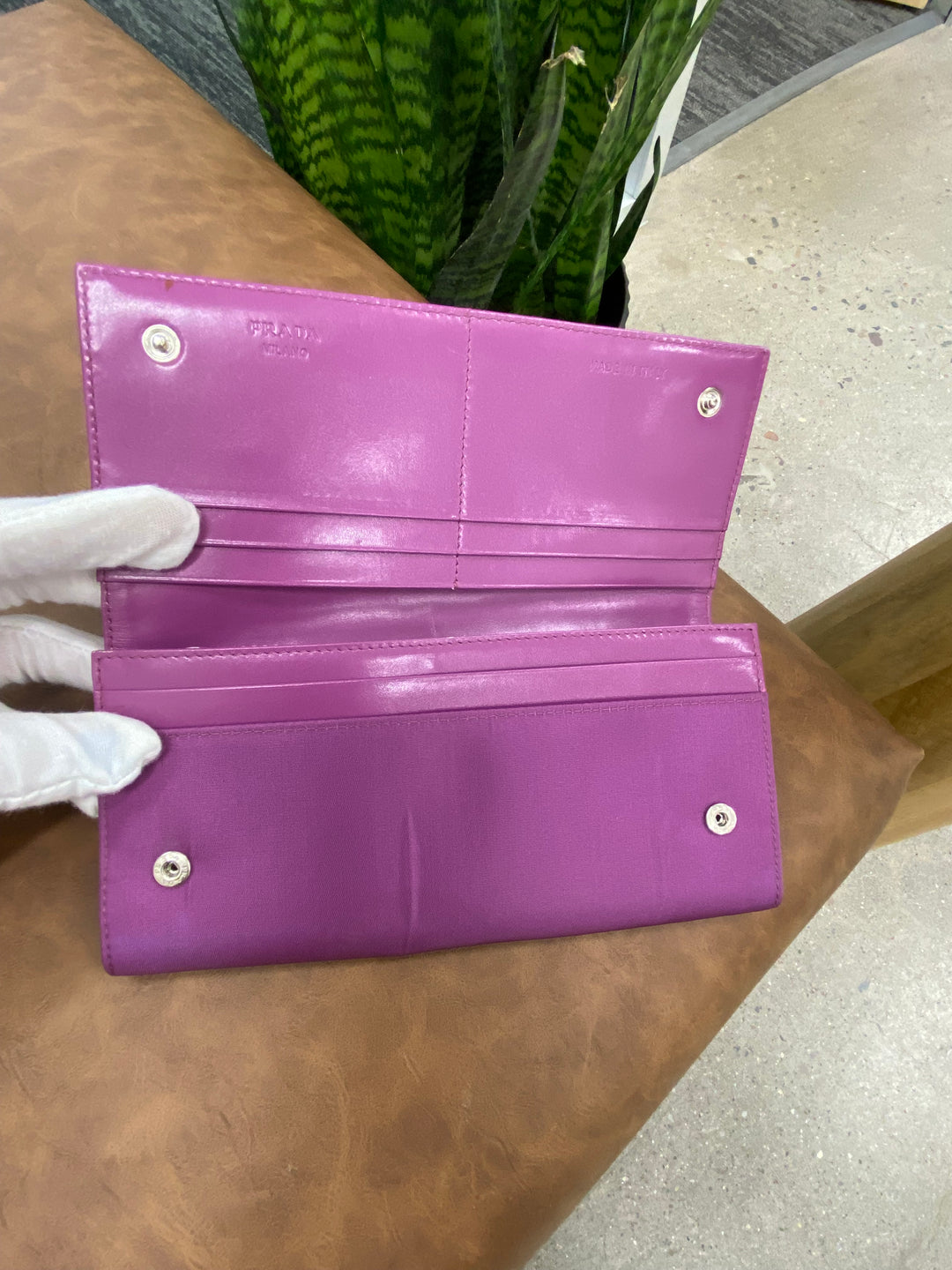 Prada Purple Nylon Long Wallet (5333)