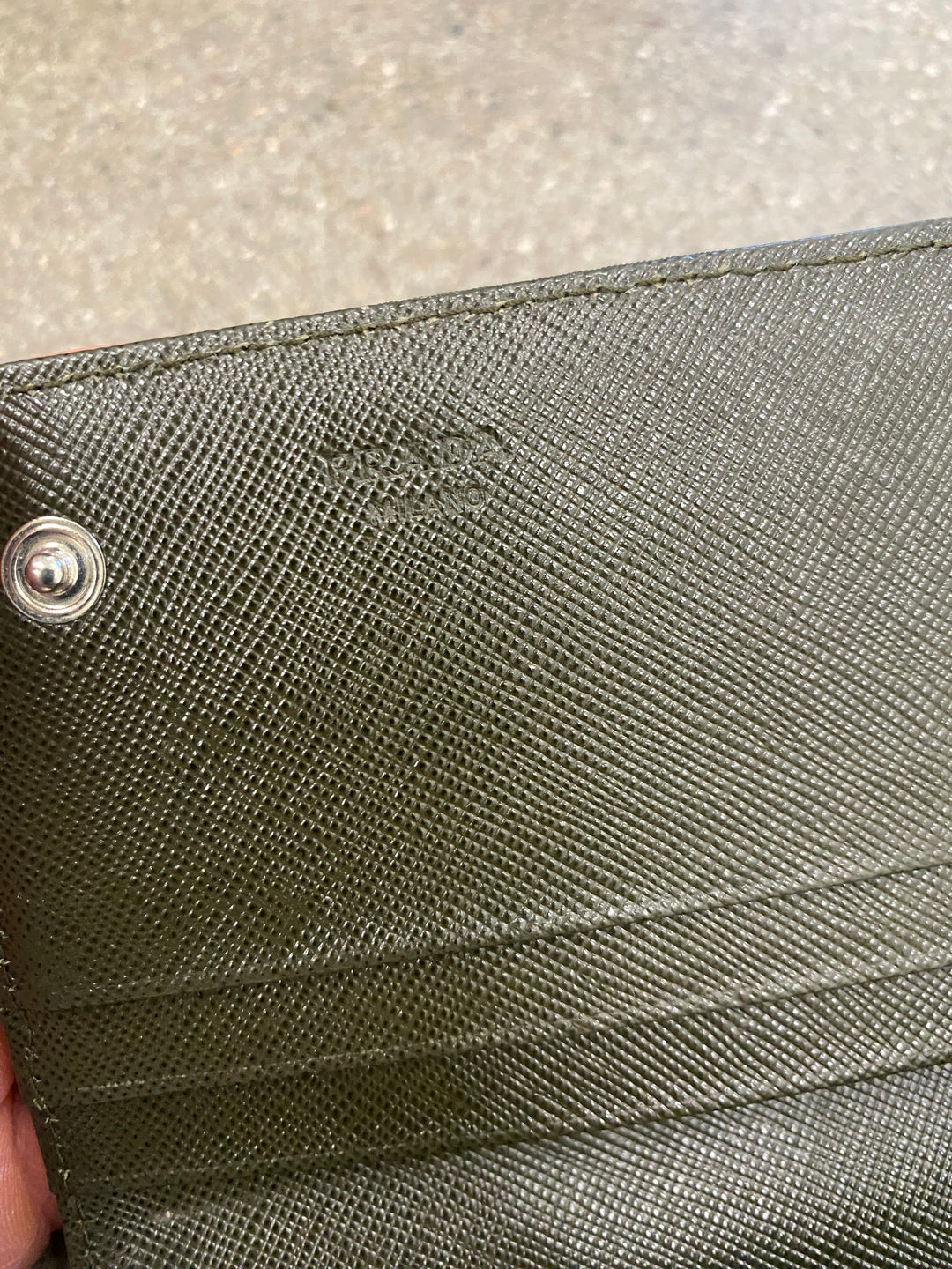 Prada Green Nylon Long Wallet (4047)