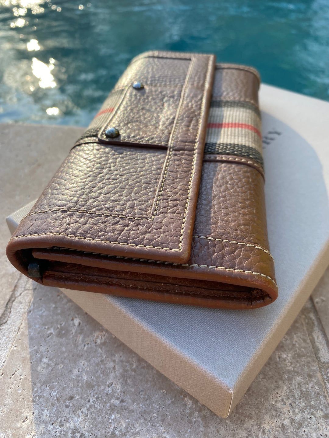 Burberry Vintage Leather Long Wallet (3325)