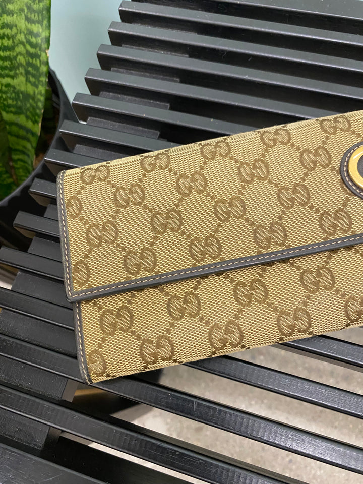 Gucci GG Canvas Heart Long Wallet (8102)