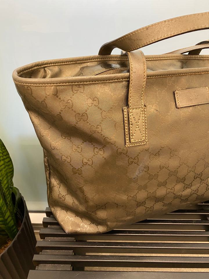 Gucci Bronze Imprime Coated Canvas Tote Bag (9972)
