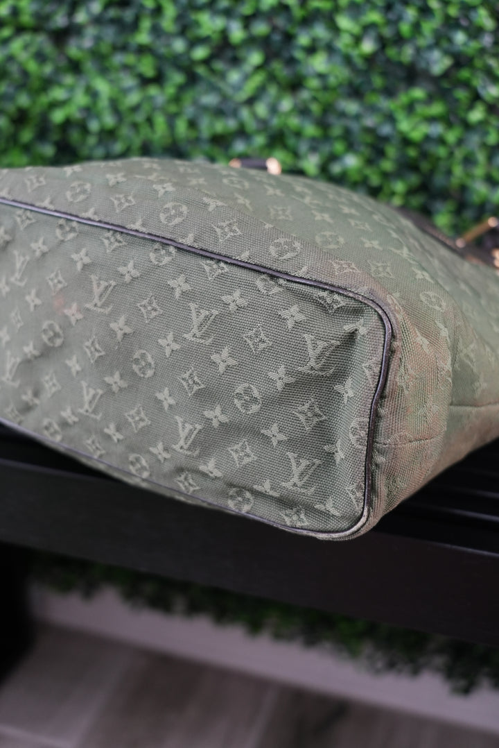 Louis Vuitton Navy Green Handbag