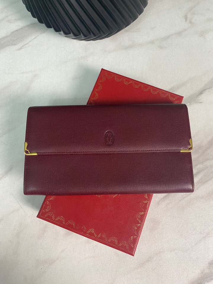 Cartier Burgundy Long Wallet (7186)
