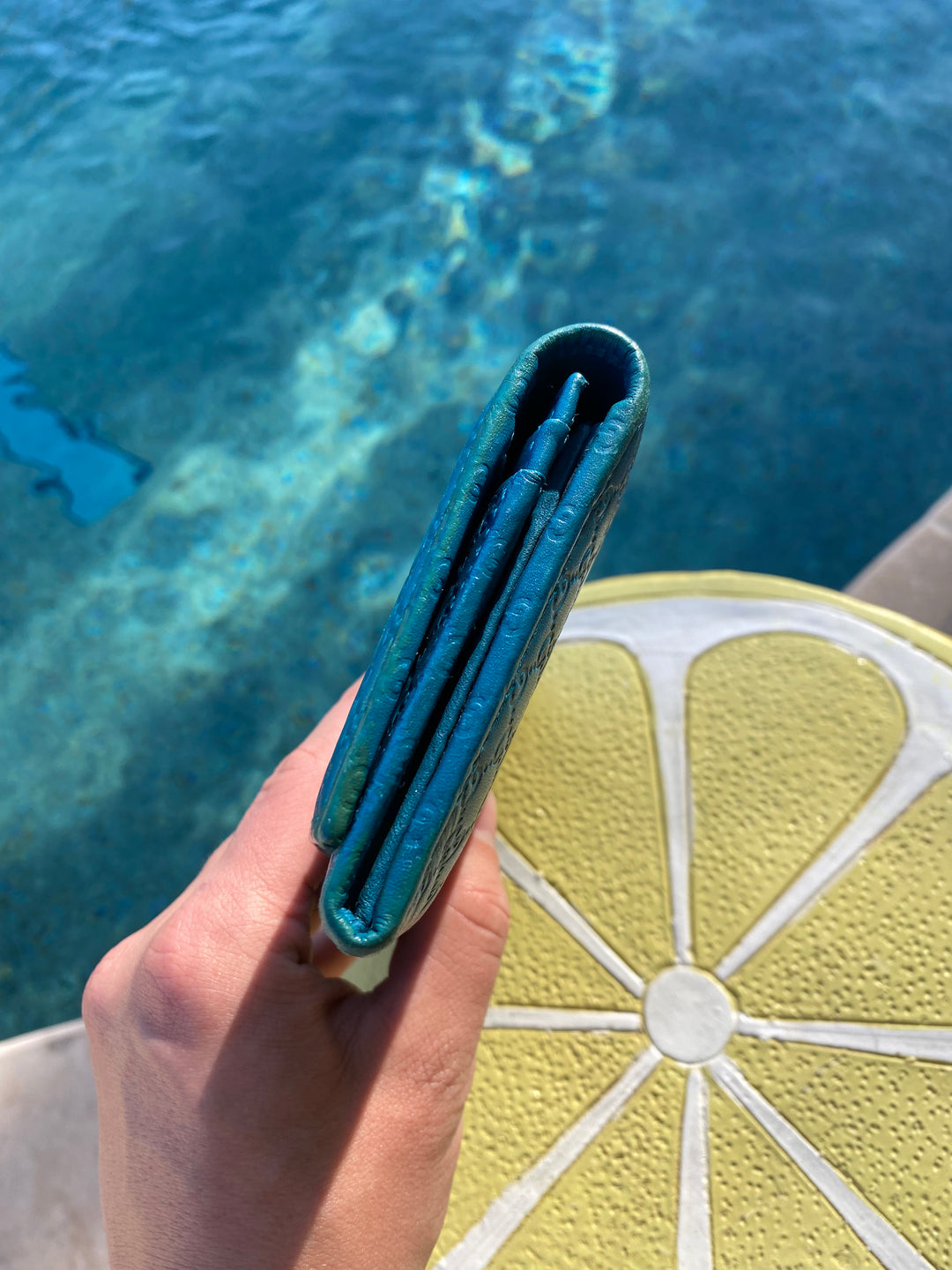 Gucci Turquoise Micro Guccissima Long Wallet (9881)