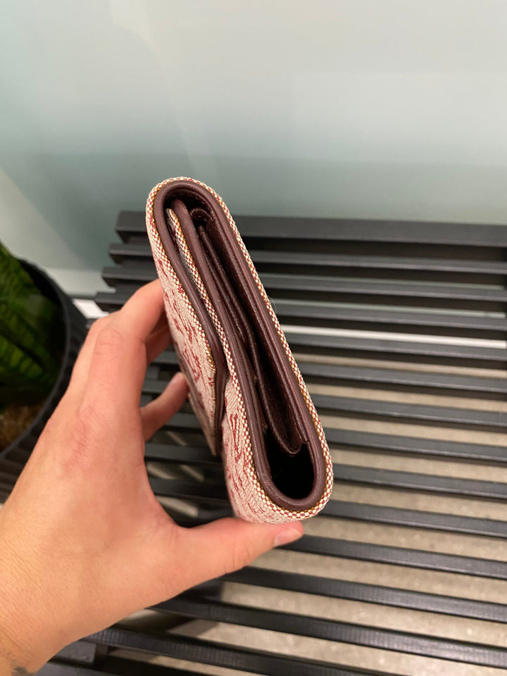 Lousi Vuitton Red Mini Lin International Long Wallet (4949)