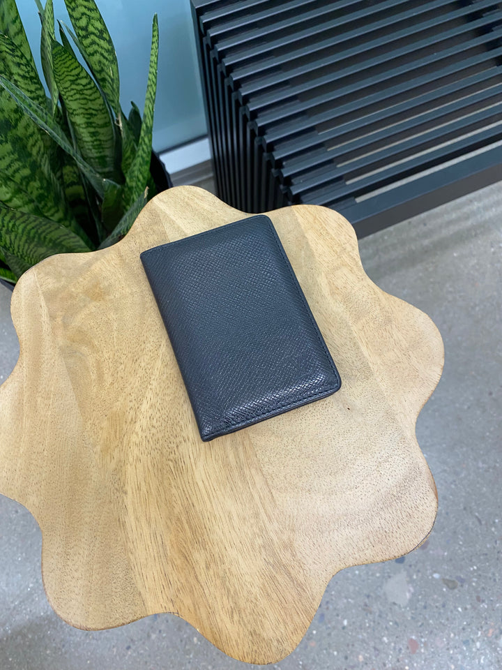 Louis Vuitton Black Taiga Leather Pocket Organizer (3821)