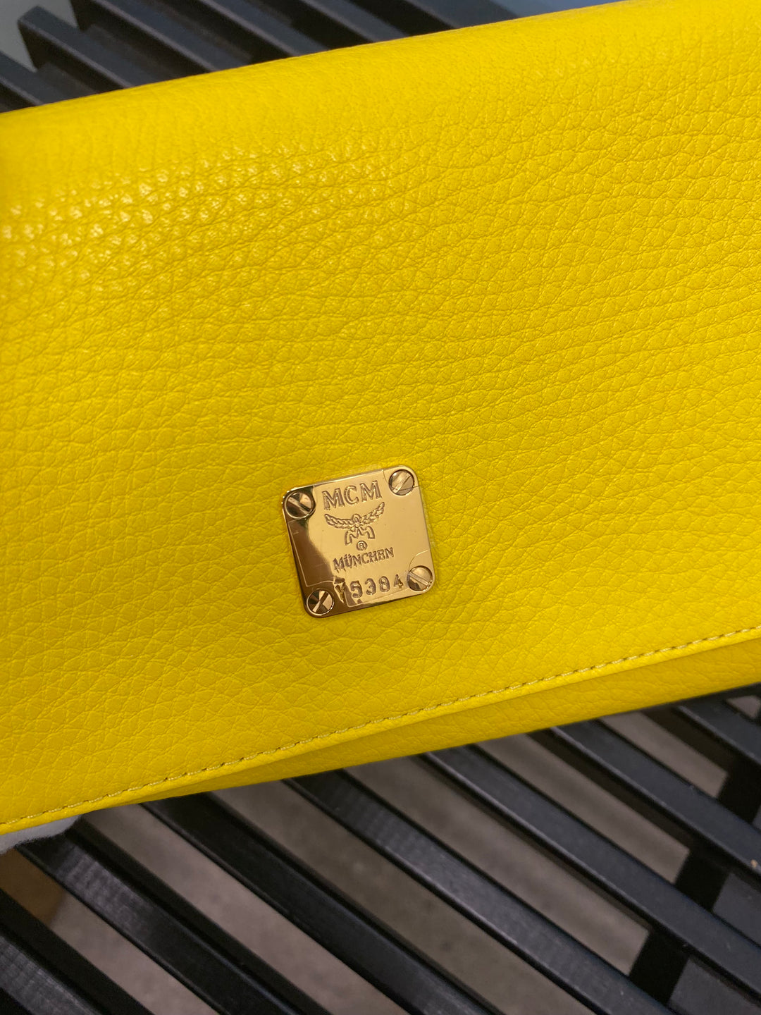 MCM Yellow Leather Jewelry Holder (1111)