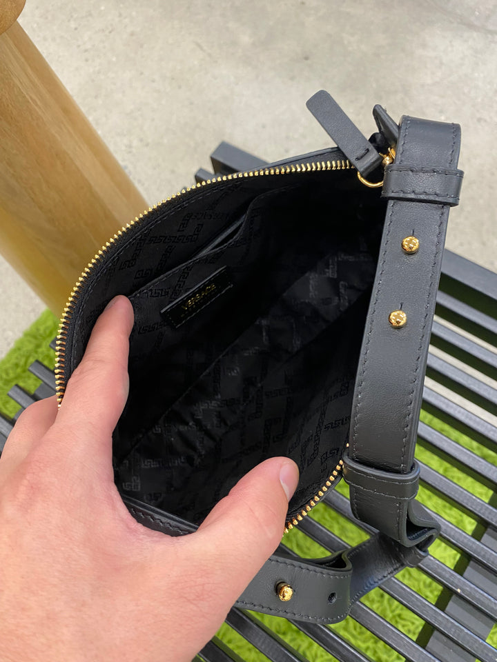 Versace Pink and Black La Greca Shoulder Bag (0731)