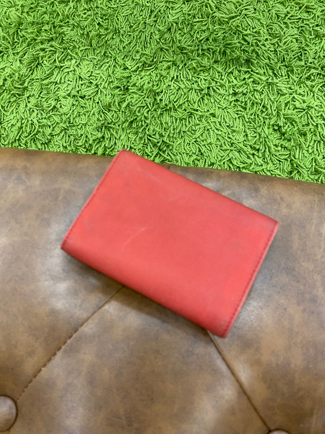 Prada Red Nylon Compact Trifold Wallet (8212)