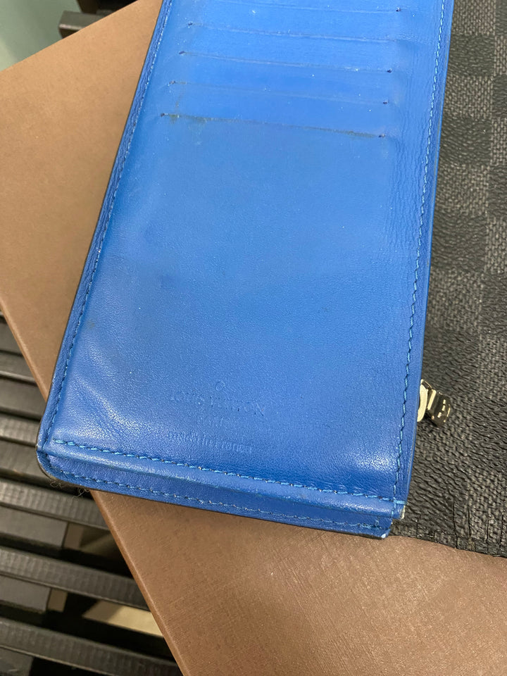 Louis Vuitton Damier Graphite and Cobalt Brazza Wallet (4736)