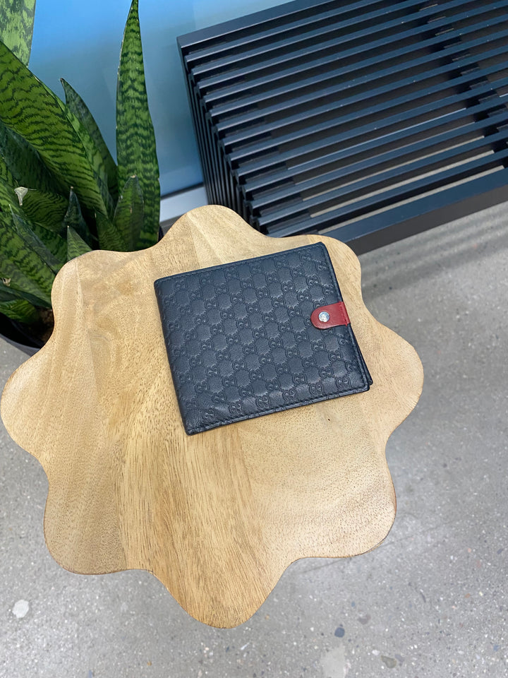 Gucci Black Micro Guccissima Billfold Wallet (3665)