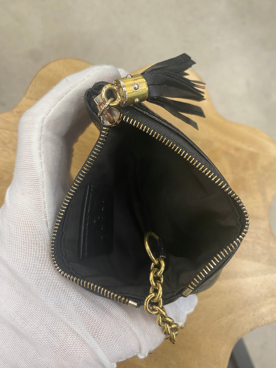 Gucci Black Leather Soho Key Cles (6837)