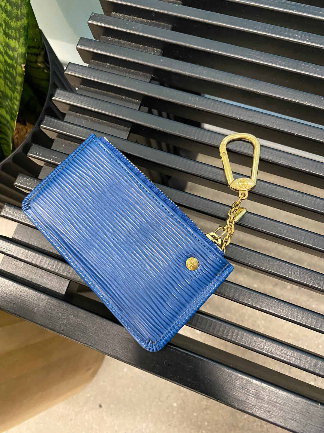 Louis Vuitton Blue Epi Key Cles (4960)