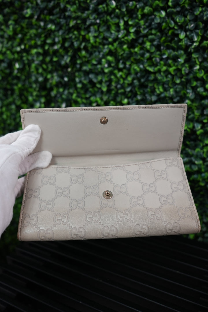 Gucci Cream Long Wallet