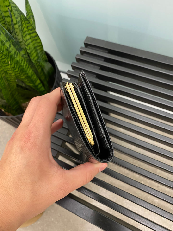 Louis Vuitton Black Epi French Wallet (4624)