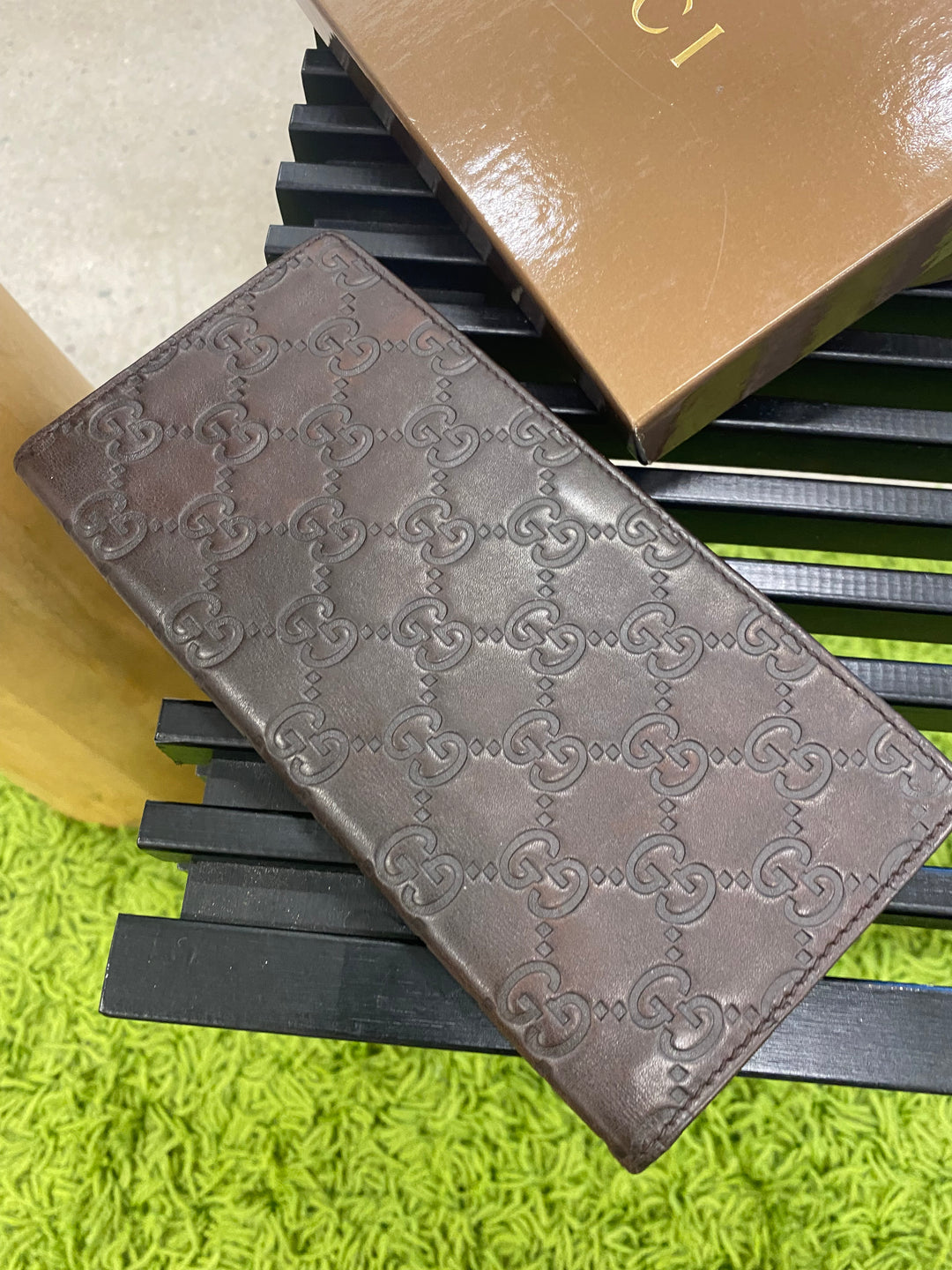 Gucci Brown Guccissima Long Flap Wallet (9869)