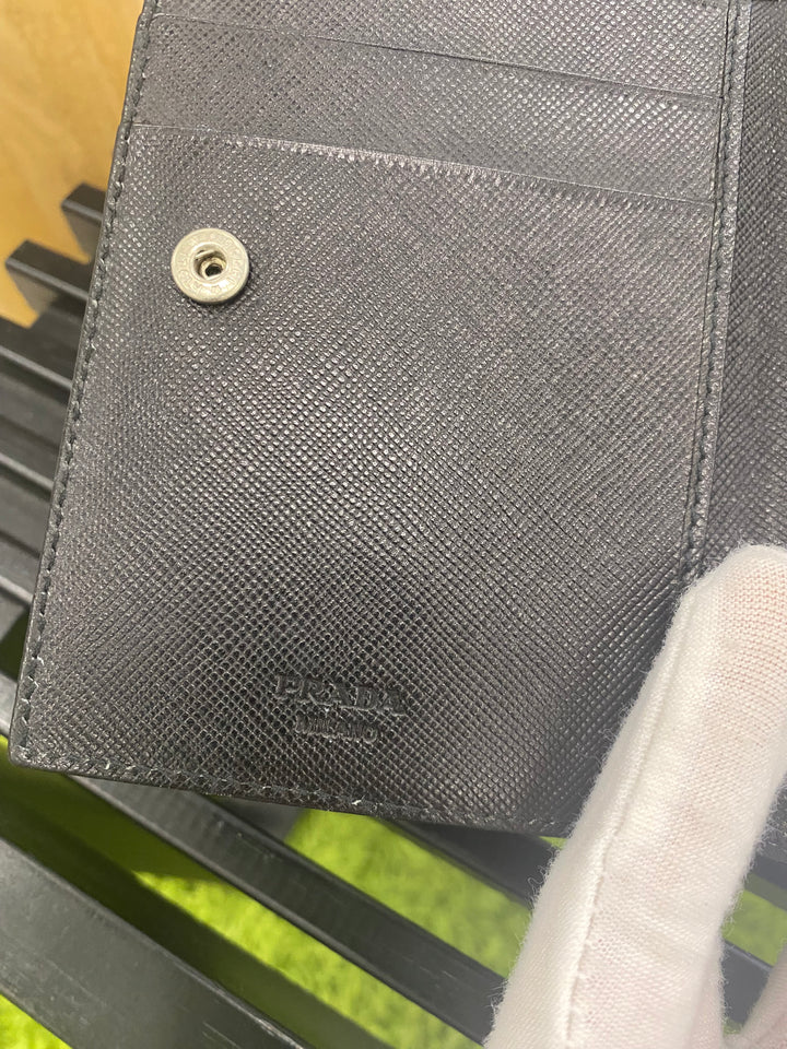 Prada Khaki Nylon Compact Wallet (6287)