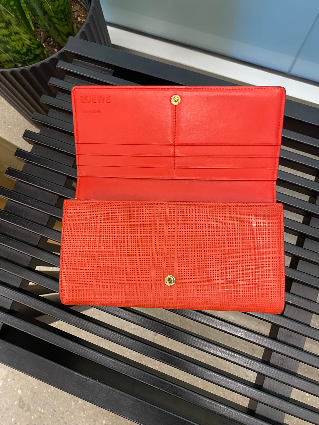 Loewe Red Leather Long Wallet (1920)